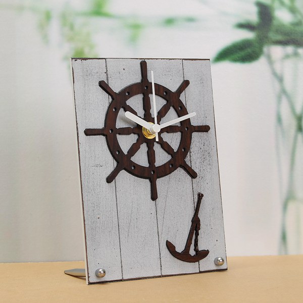 Find European Mediterranean Style Desktop Clock Wood For Gift Room Decor for Sale on Gipsybee.com with cryptocurrencies