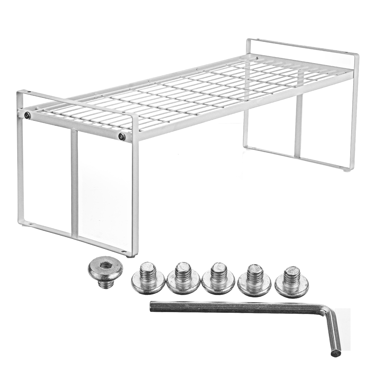 Find White Standing Rack Kitchen Bathroom Countertop Storage Organizer Shelf Holder for Sale on Gipsybee.com with cryptocurrencies