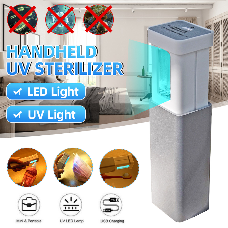 Find Portable Handheld UV Sterilizer Disinfection Lamp LED Light USB Charge Folding for Sale on Gipsybee.com with cryptocurrencies