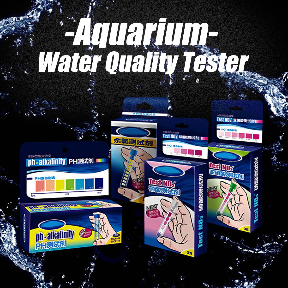 Find Water Quality Tester Aquarium Tank NO2 Nitrite Nitrate Chlorine Kit for Sale on Gipsybee.com with cryptocurrencies