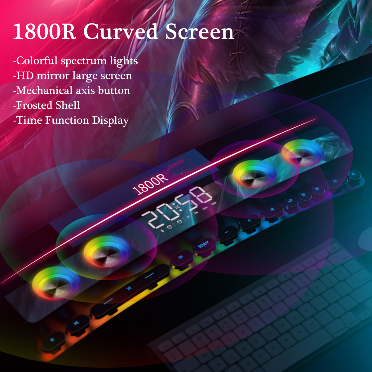 Find SOAIY SH39 bluetooth 5 0 Wireless Gaming Speaker Soundbar Colorful Light HIFI Sound Quality Desktop Audio Subwoofer Dual Speakers AUX FM for Sale on Gipsybee.com with cryptocurrencies