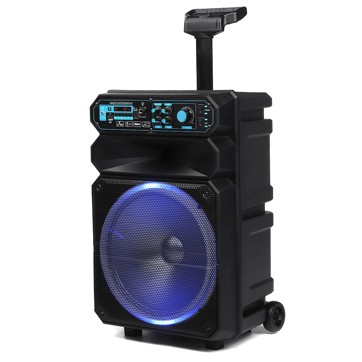 Find Bakeey Ds 1206 12 inch 50W High Power bluetooth Sound Square Loud Speaker Outdoor Singing Subwoofer with HD Mic for Sale on Gipsybee.com