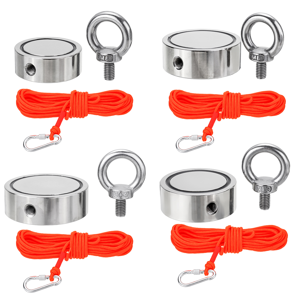 Find 80 200KG Double Side Neodymium Fishing Salvage Recovery Magnet with 10M Rope for Detecting Metal Treasure for Sale on Gipsybee.com with cryptocurrencies