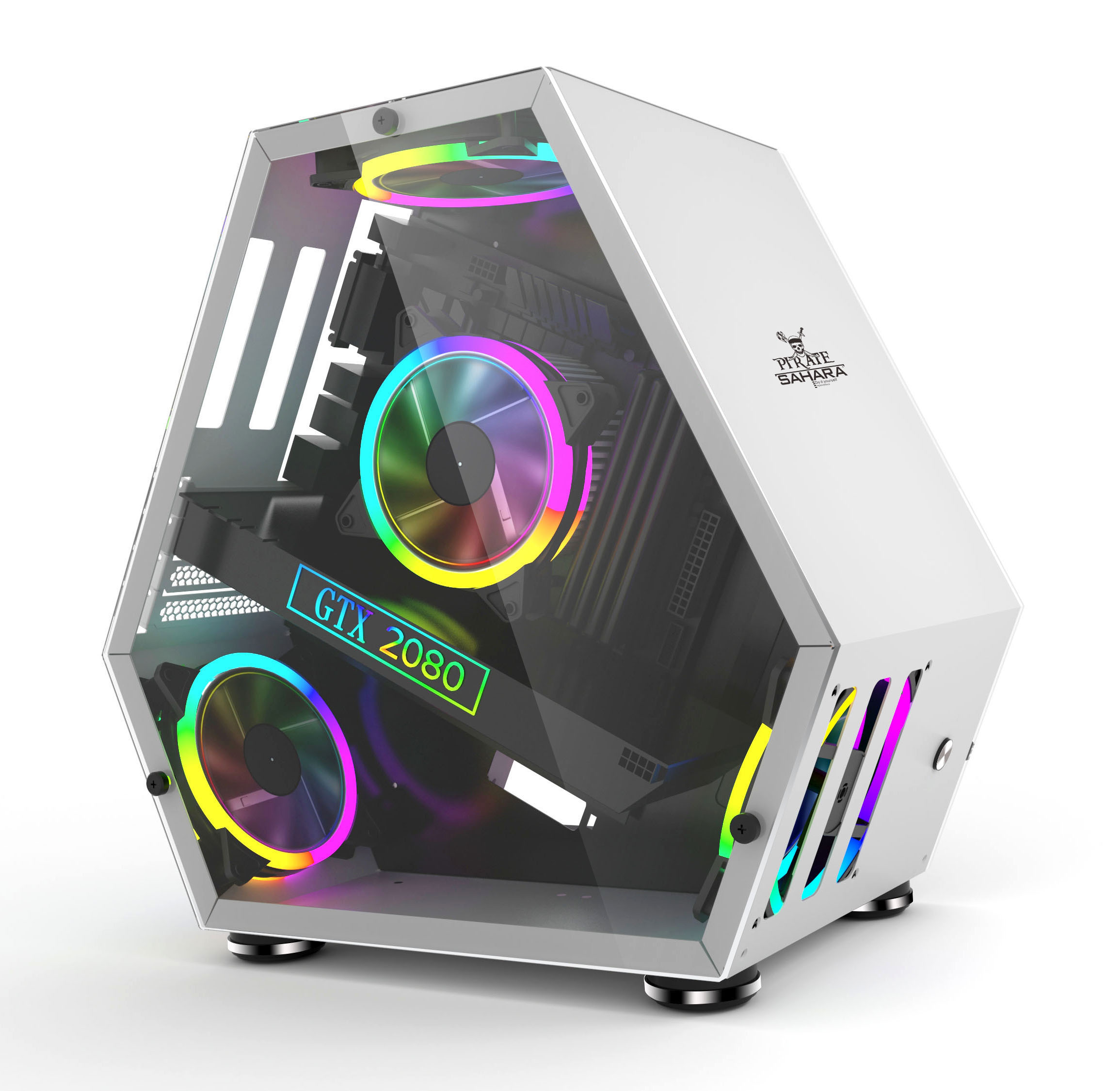 Find Sahara Monster Computer Gaming Case M ATX Desktop Mini Special Shaped Chassis Game Competitive Glass Side Through Support M ATX/ ITX Motherboard for Sale on Gipsybee.com with cryptocurrencies