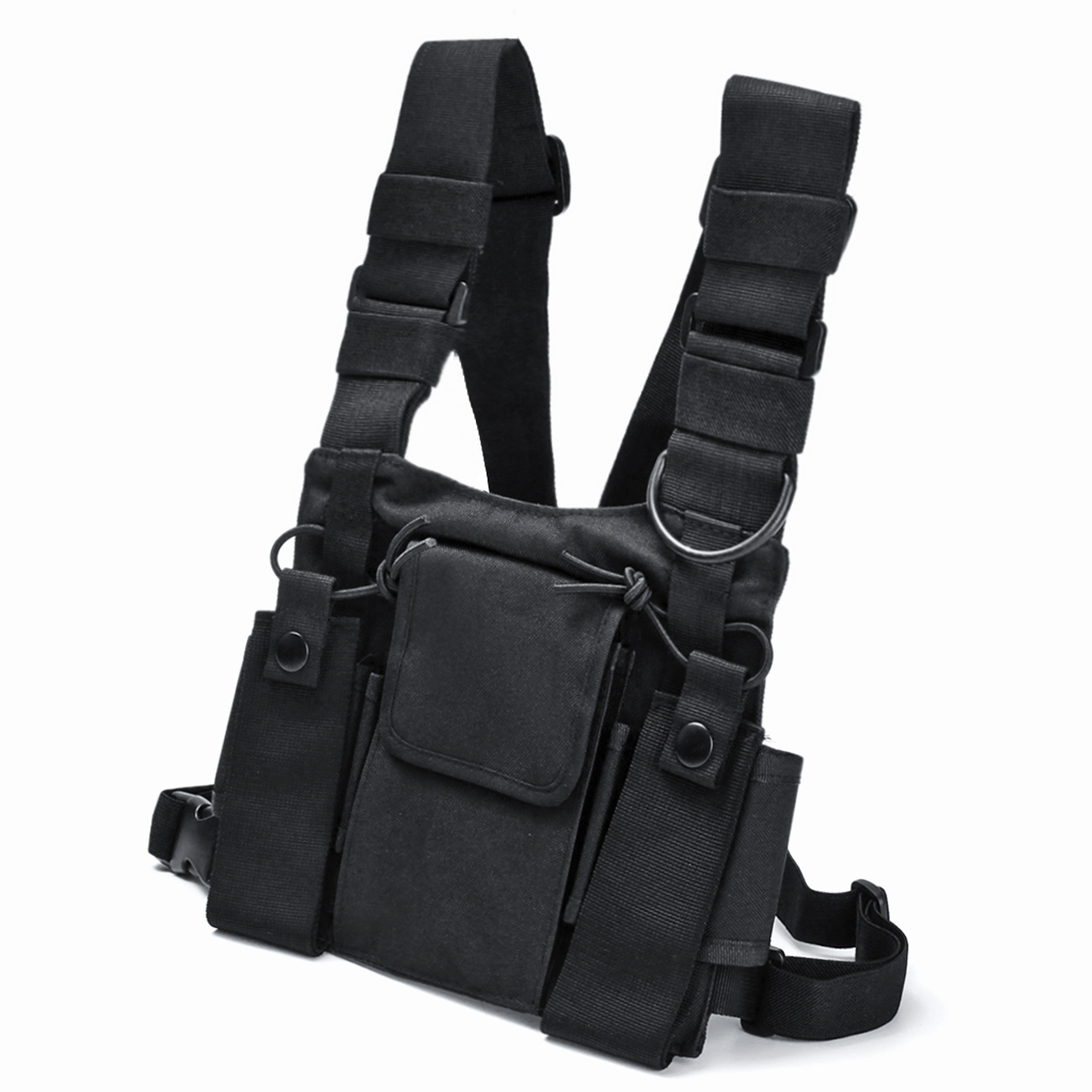 Find Chest 3 Pocket Harness Nylon Bag Pack Backpack Holster for Radio Walkie Talkie Two Way Radio for Sale on Gipsybee.com with cryptocurrencies