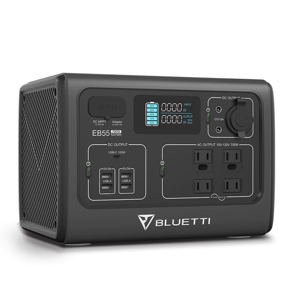 Find EU Direct BLUETTI EB55 700W 537Wh Portable Power Station With 200W 220V AC Input 200W PV Solar Input/4 100 120V/700W AC OUTLETS Support 4 Ways of Fast Recharging Power Generator for Sale on Gipsybee.com with cryptocurrencies