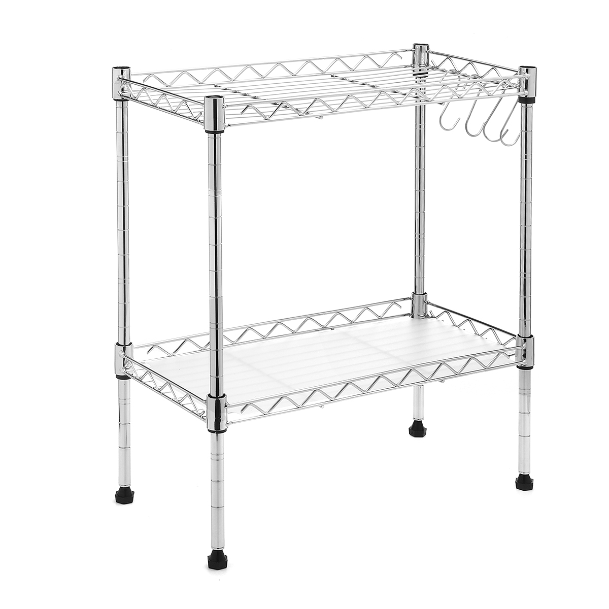 2/3 Layers Kitchen Organizer Shelf Carbon Steel Adjustable Kitchen Storage Baskets Kitchen Organizer Dish Rack Holder—2