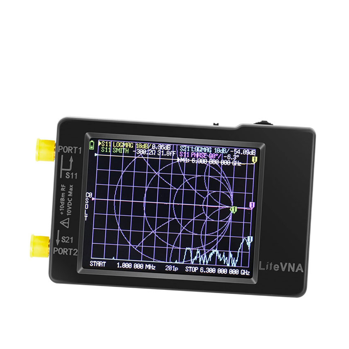 LiteVNA 2.8" Analizzatore Antenna Vettoriale HF VHF UHF SHF 50kHz ~ 6.3GHz 3
