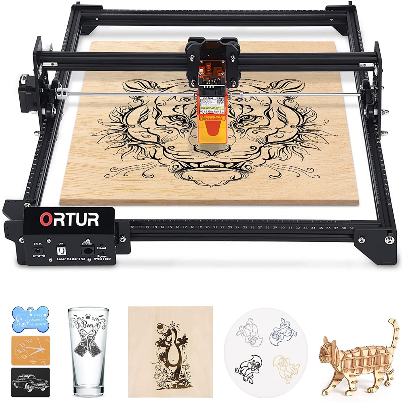 Find EU DIRECT ORTUR Laser Master 2 Pro S2 LU2 4 LF Upgraded Laser Engraving Cutting Machine Cutter 400 x 430mm Large Engraving Area Fast Speed High Precision Laser Engraver for Sale on Gipsybee.com with cryptocurrencies