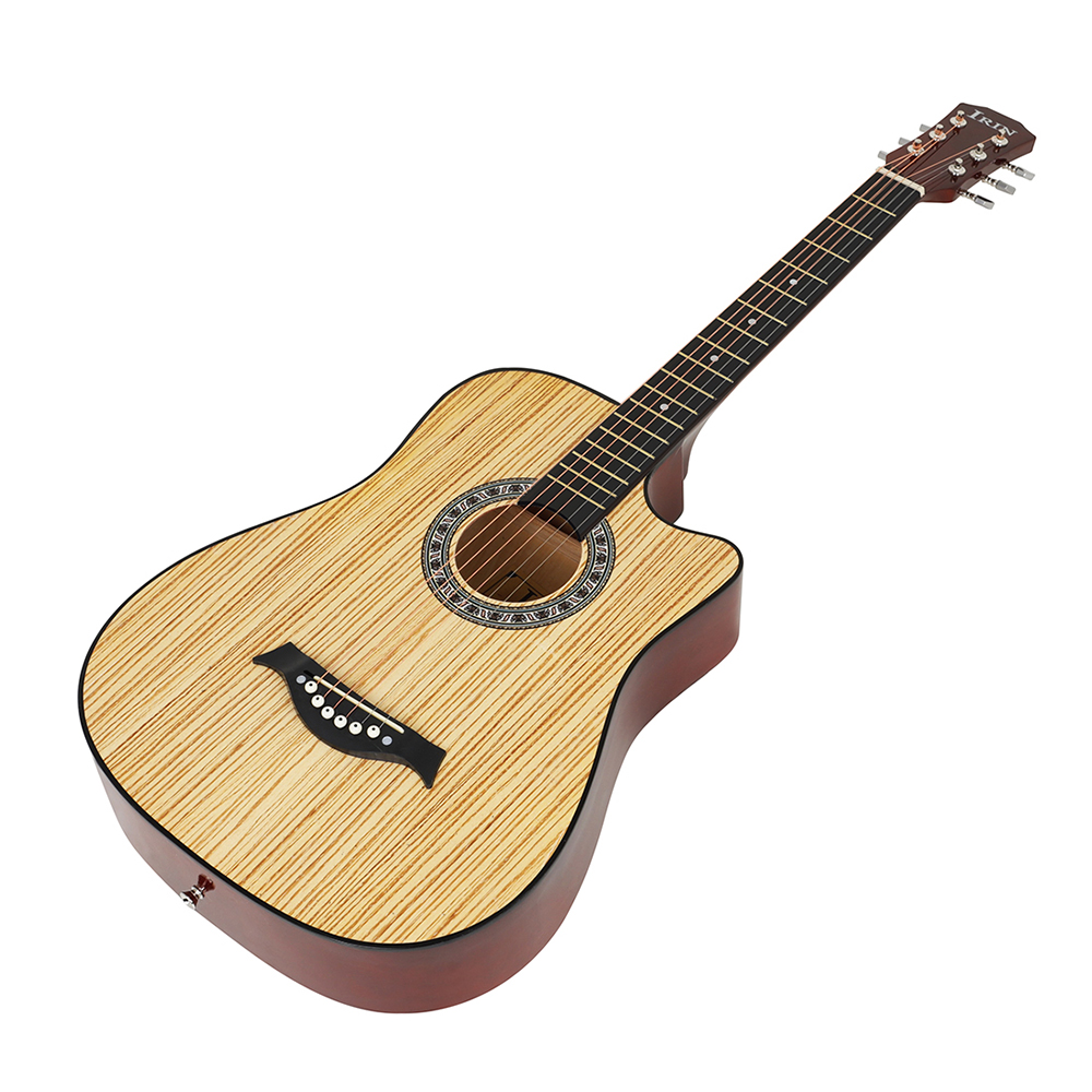 IRIN 38 Inch 38A Cutaway Zebra Pattern Red Acoustic Ballad Guitar for Beginner Adult Ballad Guitar 4
