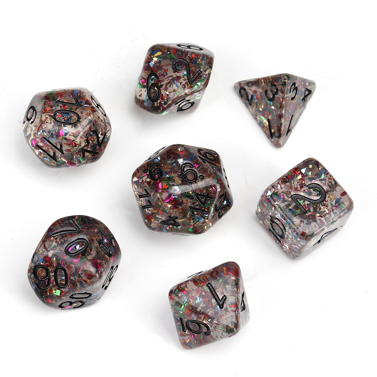 Find 7pcs Polyhedral Dice for Dungeons and Dragons Party Game Toy With Bag for Sale on Gipsybee.com with cryptocurrencies