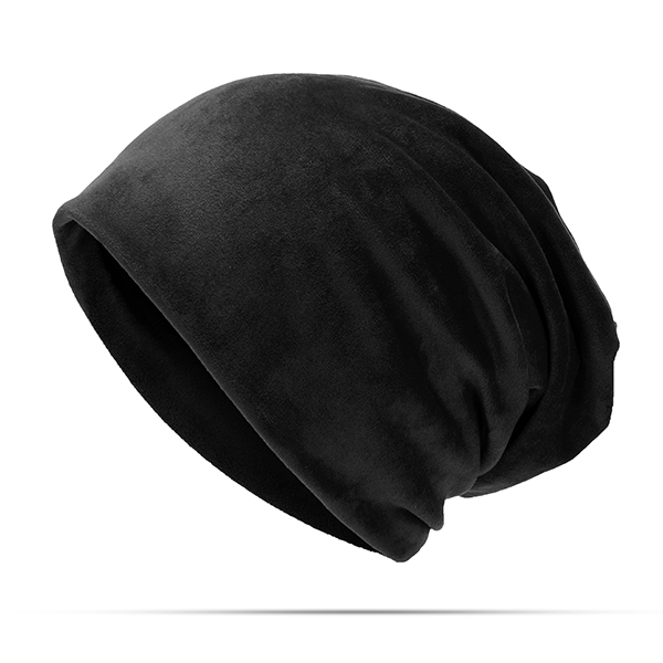 24SHOPZ Men Women Solid Velvet Warm Beanie Hat Casual Ear Protection Winter Hat
