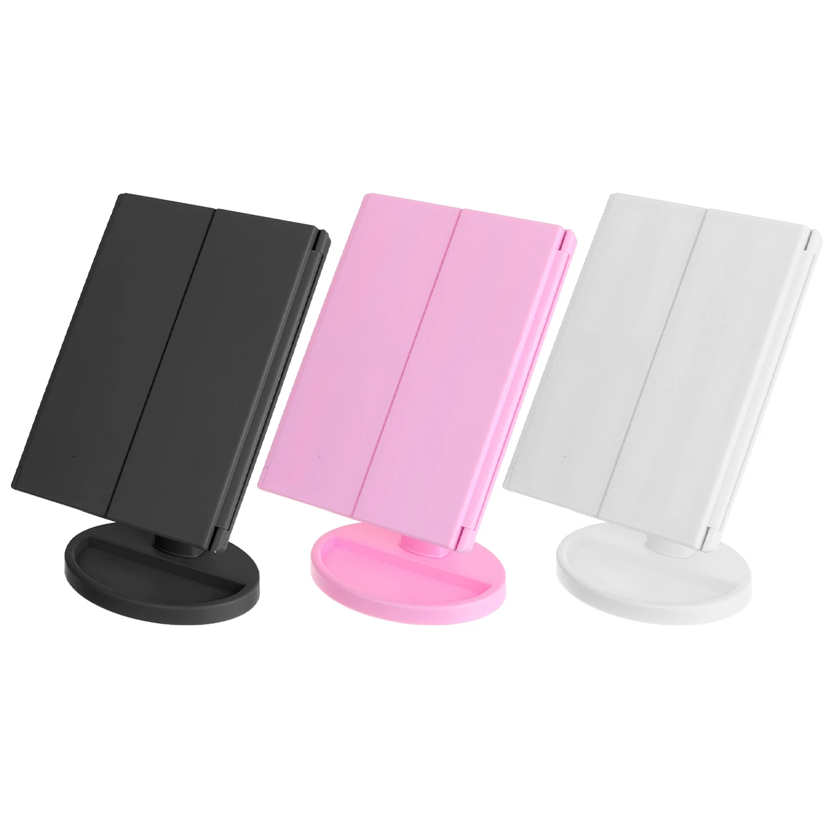Find Tri fold 1x/2x/3x/10x 22 LED Light Magnify Make up Cosmetic Mirror Beauty Touch Screen for Sale on Gipsybee.com