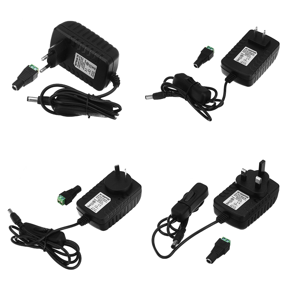 Find AC85 265V to DC12V 2A 24W Power Supply Adapter with Switch for LED Strip Light for Sale on Gipsybee.com with cryptocurrencies