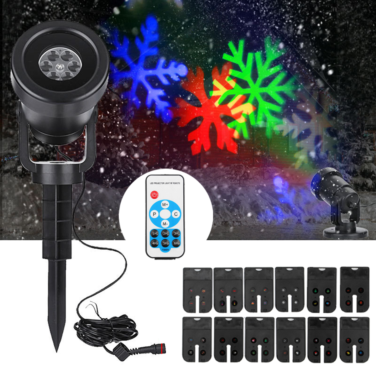 Find 12 Patterns LED Waterproof Landscape Moving Stage Light Projector for Chrismas Halloween for Sale on Gipsybee.com with cryptocurrencies