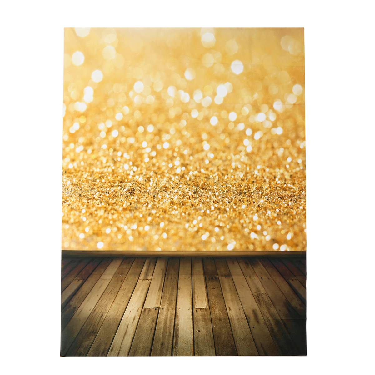 Find 5x7FT Vinyl Gold Glitter Wood Floor Photography Backdrop Background Studio Prop for Sale on Gipsybee.com with cryptocurrencies
