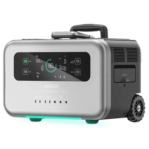 Find US Direct ZENDURE SuperBase Pro 2000 Portable Power Station 2096Wh Large Capacity 3000W Ampup Capability 14 Outputs 6 1 Inch Clear Display Built in 4G IoT App Control Charge to 80 in 1 Hour with Industrial Grade Wheels for Sale on Gipsybee.com with cryptocurrencies