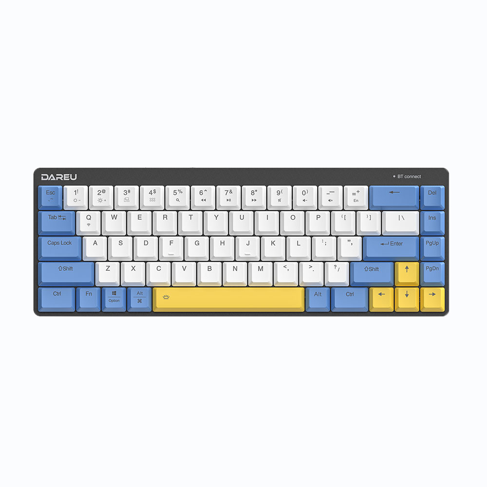Find DAREU EK868 Mechanical Keyboard Low Profile Switch Dual Mode Wired bluetooth 5 1 Ice Blue Backlight 68 Keys Extra Thin Rechargeable Gaming Keyboard for Sale on Gipsybee.com with cryptocurrencies