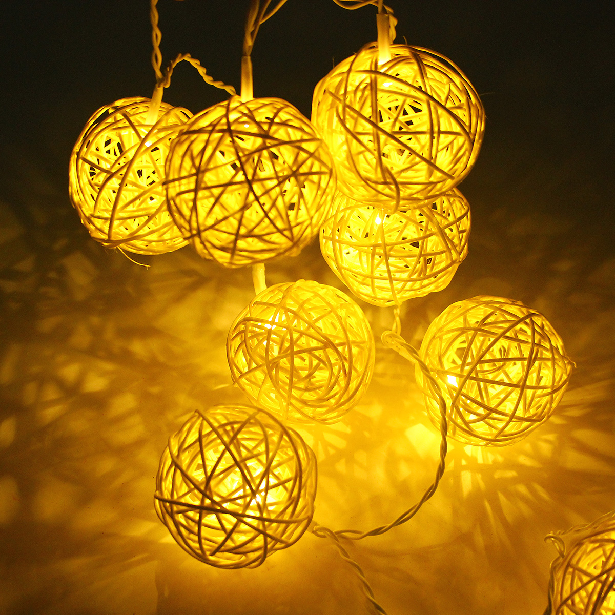 Find Battery Powered 1.8M 10LEDs Rattan Ball Fairy String Lights for Christmas Garden Party for Sale on Gipsybee.com with cryptocurrencies