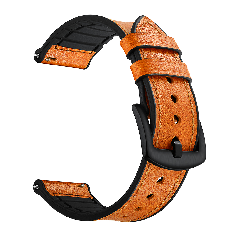 Find Bakeey 20/22mm Width Universal Pure Sports Genuine Leather Silicone Watch Band Strap Replacement for Samsung Galaxy Watch3 41mm/ 42mm/ 45mm/ 46mm for Sale on Gipsybee.com with cryptocurrencies
