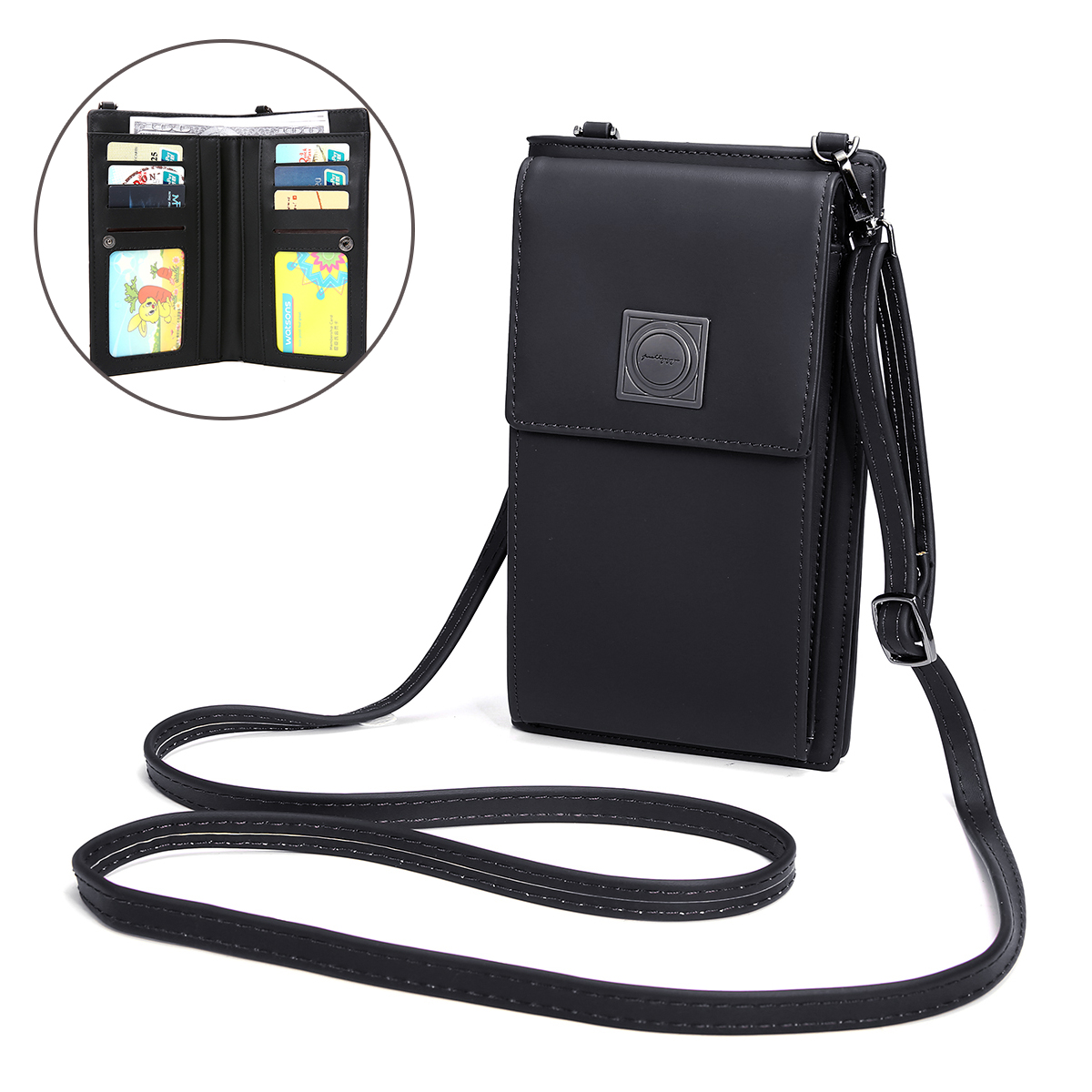 Find Fashion Folding with Multi Card Slots PU Leather Wallet Purse Mobile Phone Storage Shoulder Bag for Sale on Gipsybee.com with cryptocurrencies