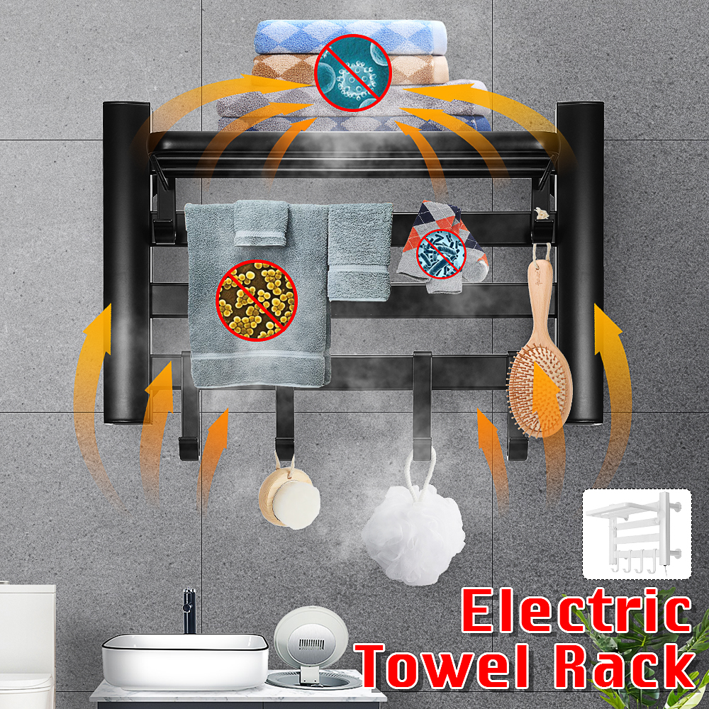 Find Intelligent Electric Heating Towel Rack Bathroom Accessories Constant Temperature Antibacterial Drying Rack Bath Towel Free Perforated Towel Bar for Sale on Gipsybee.com with cryptocurrencies