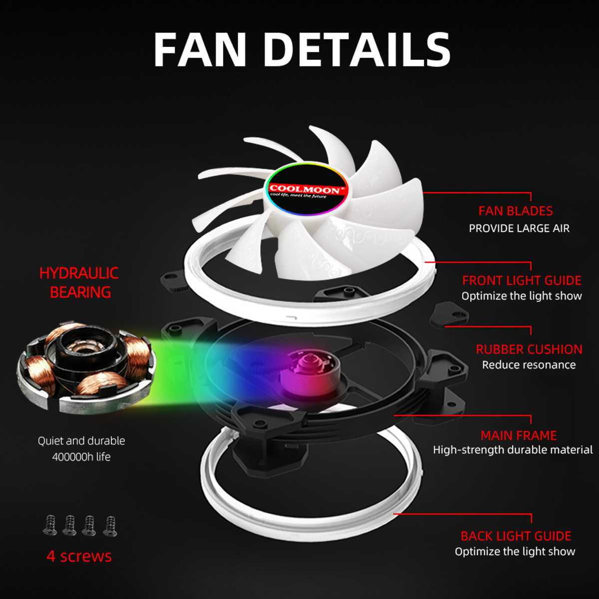 Find 120mm Computer PC Cooler Cooling Fan RGB LED Multicolor mode Quiet Chassis Fan With Controller for Sale on Gipsybee.com with cryptocurrencies