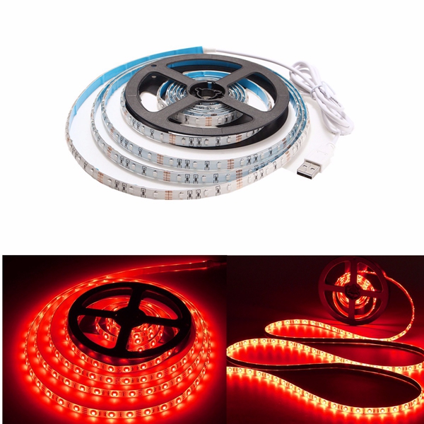 Find 3M Waterproof USB SMD3528 TV Background Computer LED Strip Tape Flexible Light DC5V for Sale on Gipsybee.com with cryptocurrencies