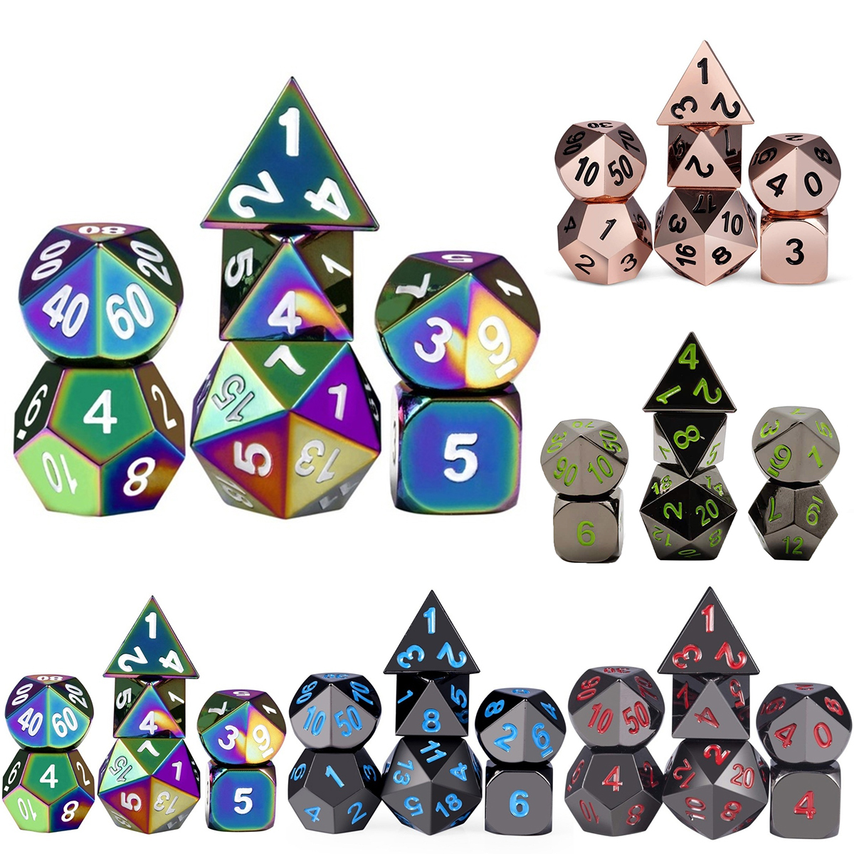 Find 7 Pcs/Set Metal Dice Set Role Playing Dragons Table Game With Cloth Bag Bar Party Game Dice for Sale on Gipsybee.com with cryptocurrencies
