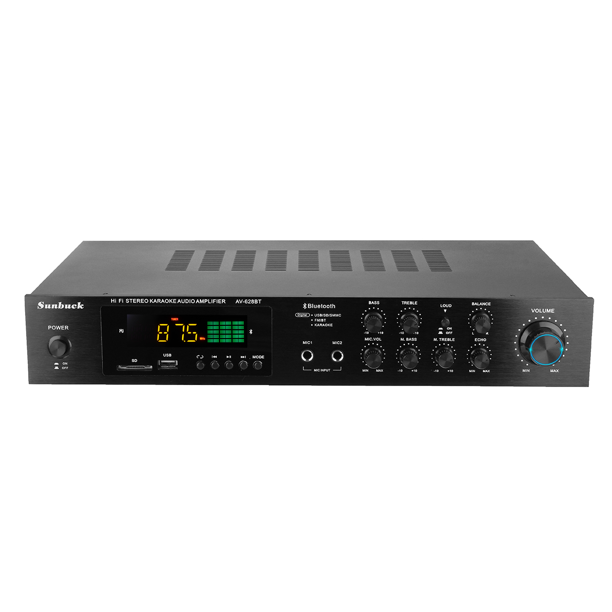 Find Sunbuck AV-628BT 1120W 5CH bluetooth 4ohm Stereo Surround Power Amplifier for Sale on Gipsybee.com with cryptocurrencies