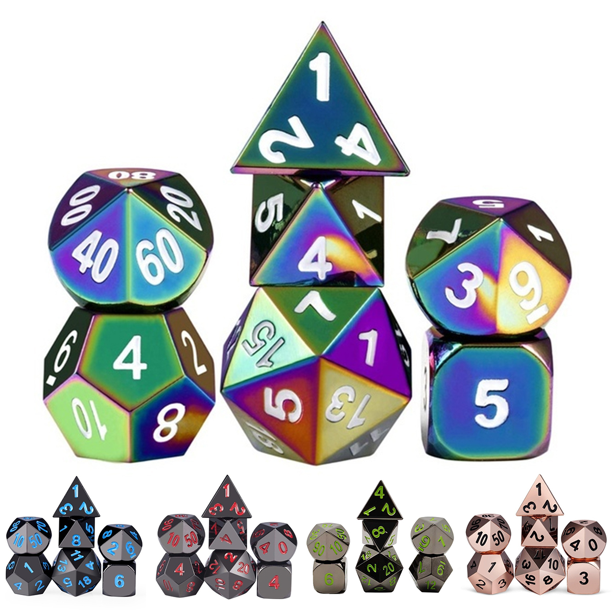 Find 7 Pcs/Set Metal Dice Set Role Playing Dragons Table Game With Cloth Bag Bar Party Game Dice for Sale on Gipsybee.com with cryptocurrencies