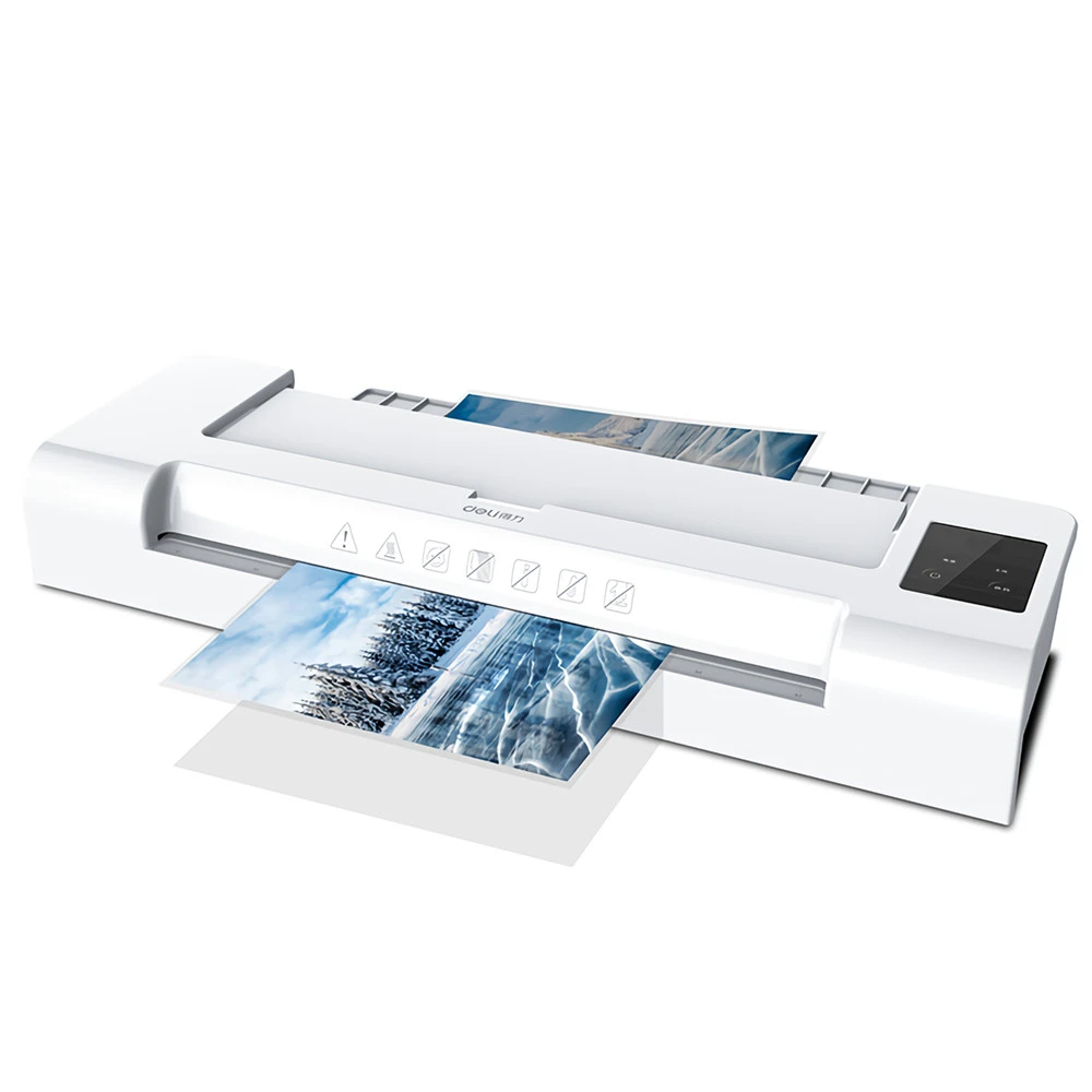 Find Deli 14318 Light Gray Laminator Machine Packaging Plastic Photo Documents Portable Mini Office Home Supplies for Sale on Gipsybee.com