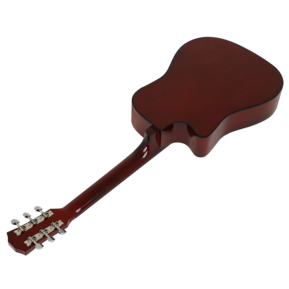 IRIN 38 Inch 38A Cutaway Zebra Pattern Red Acoustic Ballad Guitar for Beginner Adult Ballad Guitar 5