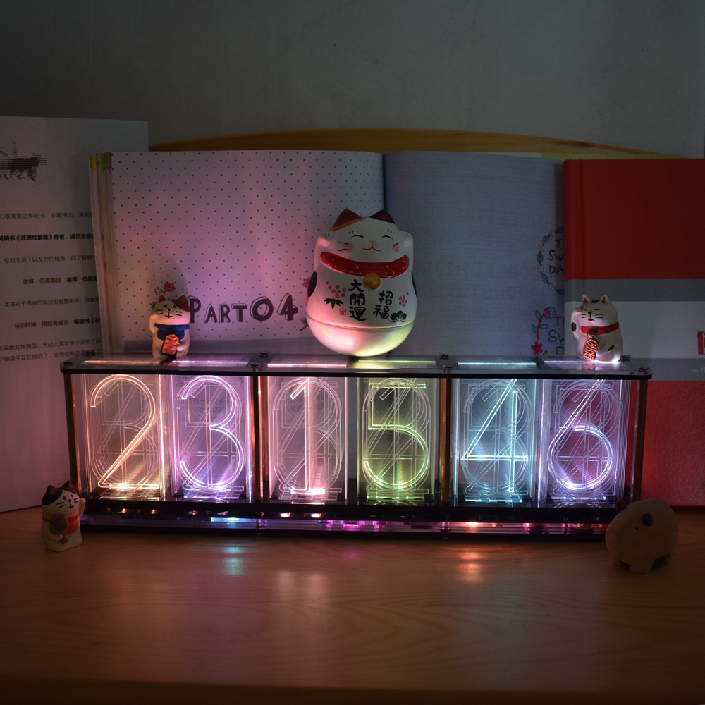 Find GeekcreitÂ® Bigger Display DIY Imitate Glow Clock Kit Full Color RGB Glow Tube Clock LED Music Spectrum Kit for Sale on Gipsybee.com with cryptocurrencies