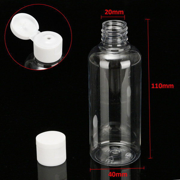 Find 100ml Clear Plastic Bottles For Travel Cosmetic Lotion Container with White Caps for Sale on Gipsybee.com with cryptocurrencies