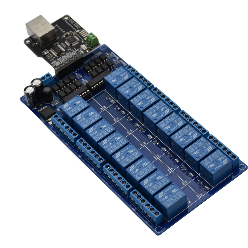 Find 16 Channels Relay Network Ethernet Control Module Lan Wan Network Web Server RJ45 Port for Sale on Gipsybee.com with cryptocurrencies