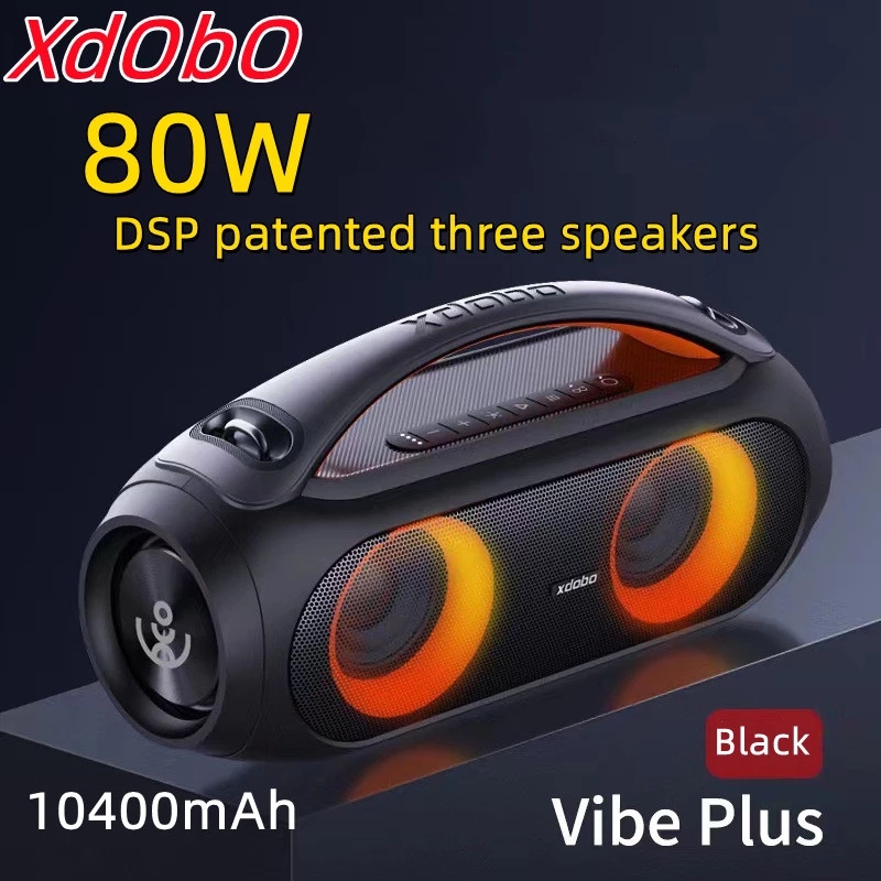 Find XDOBO Vibe Plus 80W bluetooth Speaker Portable Speaker 3 Drivers Dual Diaphragm Powerful Bass Wireless Outdoors Speaker for Sale on Gipsybee.com with cryptocurrencies