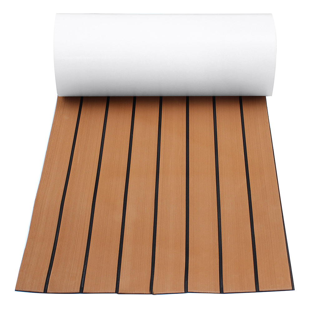 Find 6mm 45x240cm EVA Foam Teak Deck Sheet Self Adhesive Boat Yacht Synthetic Decking Foam Floor Mat Brown With Black Stripes for Sale on Gipsybee.com with cryptocurrencies