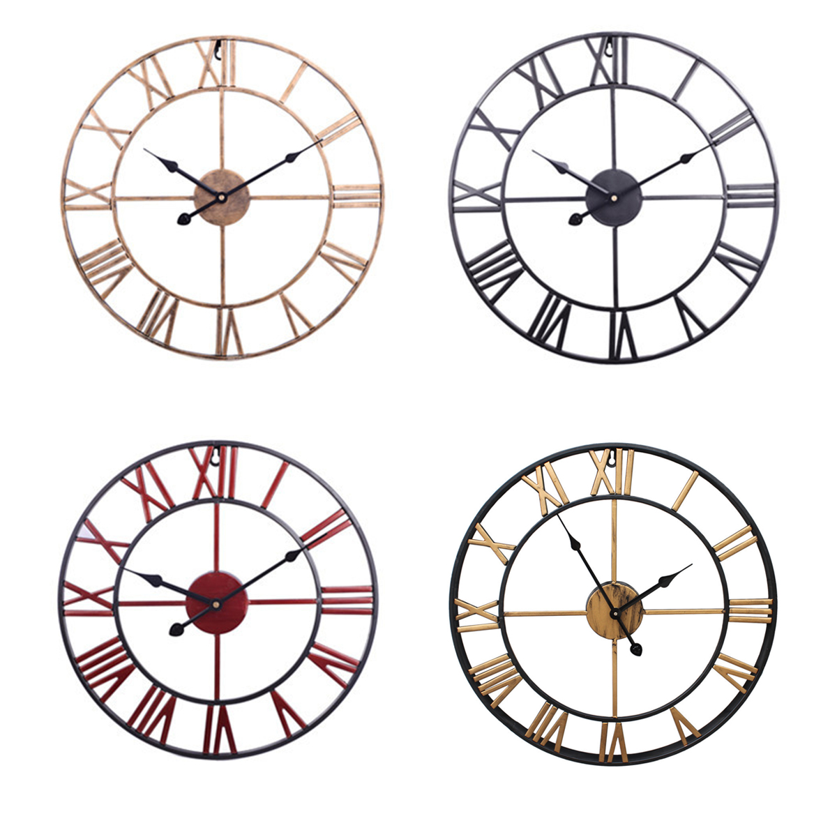 Find Extra Large Wall Clock 18 Inch Vintage Rustic Oversized Metal Wall Clocks for Sale on Gipsybee.com with cryptocurrencies