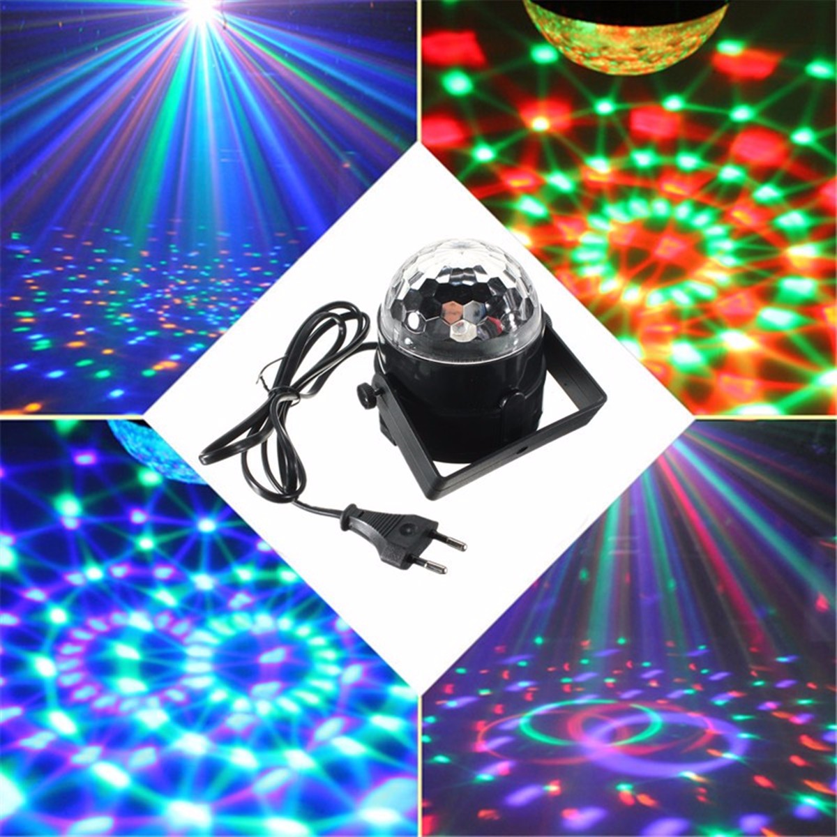 Find Kingso AC110 240V 5W RGB 16 Color Crystal Ball LED Stage Light Remote Control Lamp for Bar KTV Party Disco for Sale on Gipsybee.com with cryptocurrencies