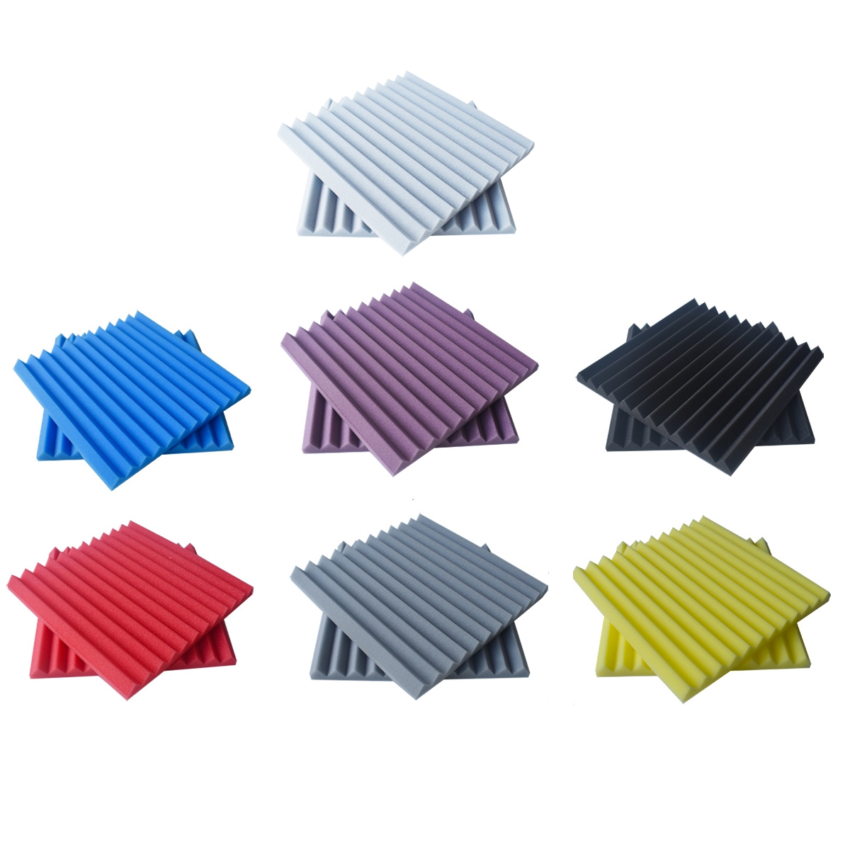 Find 6PCS Acoustic Foam Panel Sound Stop Absorption Sponge Studio KTV 25x25x2cm for Sale on Gipsybee.com with cryptocurrencies