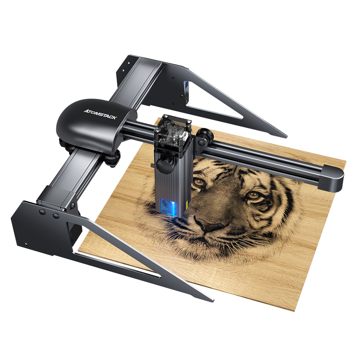 Find New ATOMSTACK P7 M40 Portable Laser Engraving Machine Cutter Wood Cutting Design Desktop DIY Laser Engraver New Eye Protection Design Upgrated Ultra-Fine Laser Focal Area for Sale on Gipsybee.com with cryptocurrencies
