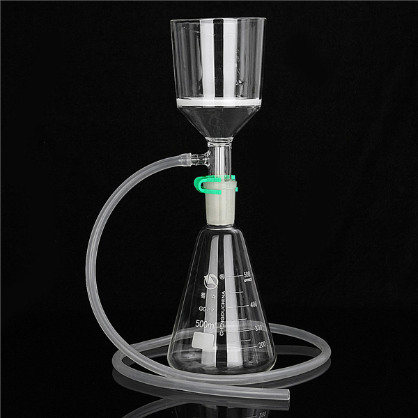 Find 500mL 24/29 Joint Suction Filtration Equipment Glass Buchner Funnel Conical Flask Filter Kit for Sale on Gipsybee.com with cryptocurrencies
