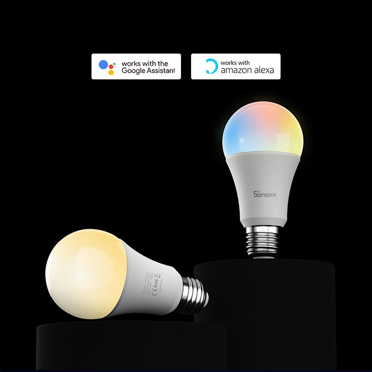 Find SONOFF Wi Fi Smart LED Bulb E27 LED RGB Lamp Work with Alexa/Google Home AC220 240V RGB Magic Bulb for Sale on Gipsybee.com with cryptocurrencies