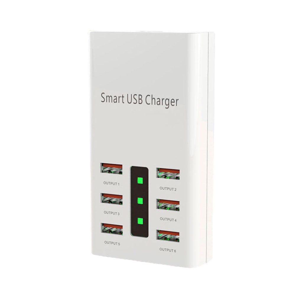Find 6 Port 30W Smart USB Charger Multi-Port Power Adapter LED Display Station Fireproof Intelligent Charger Universal 100-240V 2A for Sale on Gipsybee.com with cryptocurrencies