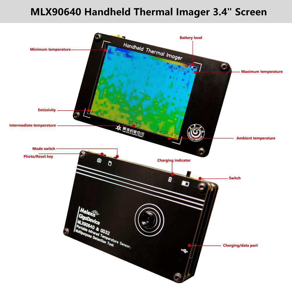 Find MLX90640 Infrared Thermal Imaging DIY Thermal Imager Temperature Sensor Electronic Maintenance Equipment for Sale on Gipsybee.com with cryptocurrencies