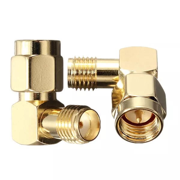 Find 5Pcs DANIU SMA Male To SMA Female Jack Right Angle Crimp RF Adapter Connector for Sale on Gipsybee.com with cryptocurrencies