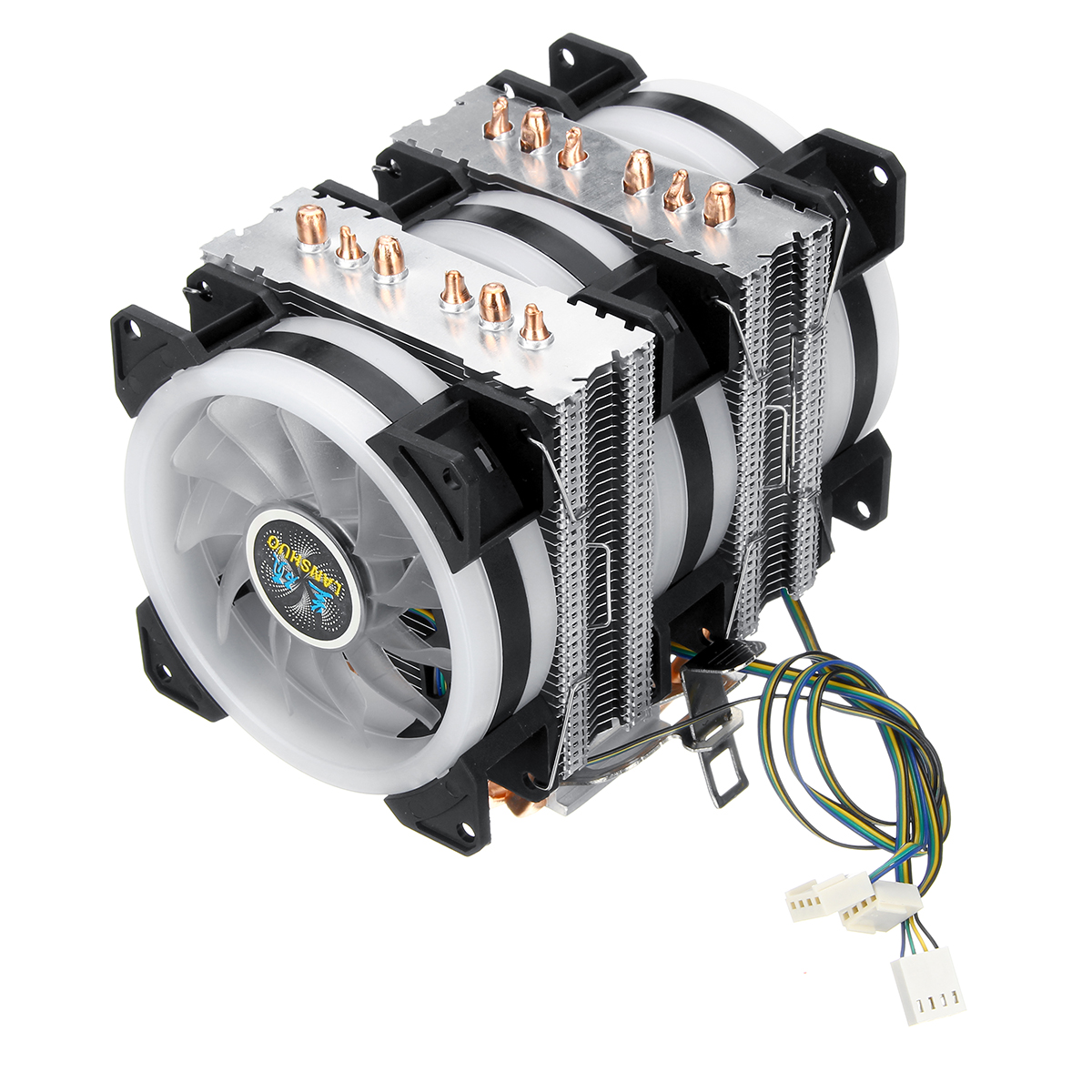 Find CPU Cooler 6 Heatpipe 4 Pin RGB Cooling Fan For Intel 775/1150/1151/1155/1156/1366 AMD for Sale on Gipsybee.com with cryptocurrencies