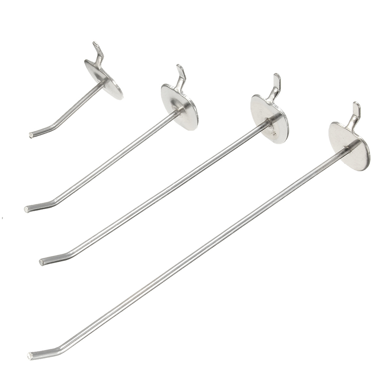 Find 50/100/150/200mm Universal Pegboard Single Hole Hooks Chrome Home Kitchen Bathroom Tools Silver Iron Pegboard Hooks for Sale on Gipsybee.com with cryptocurrencies