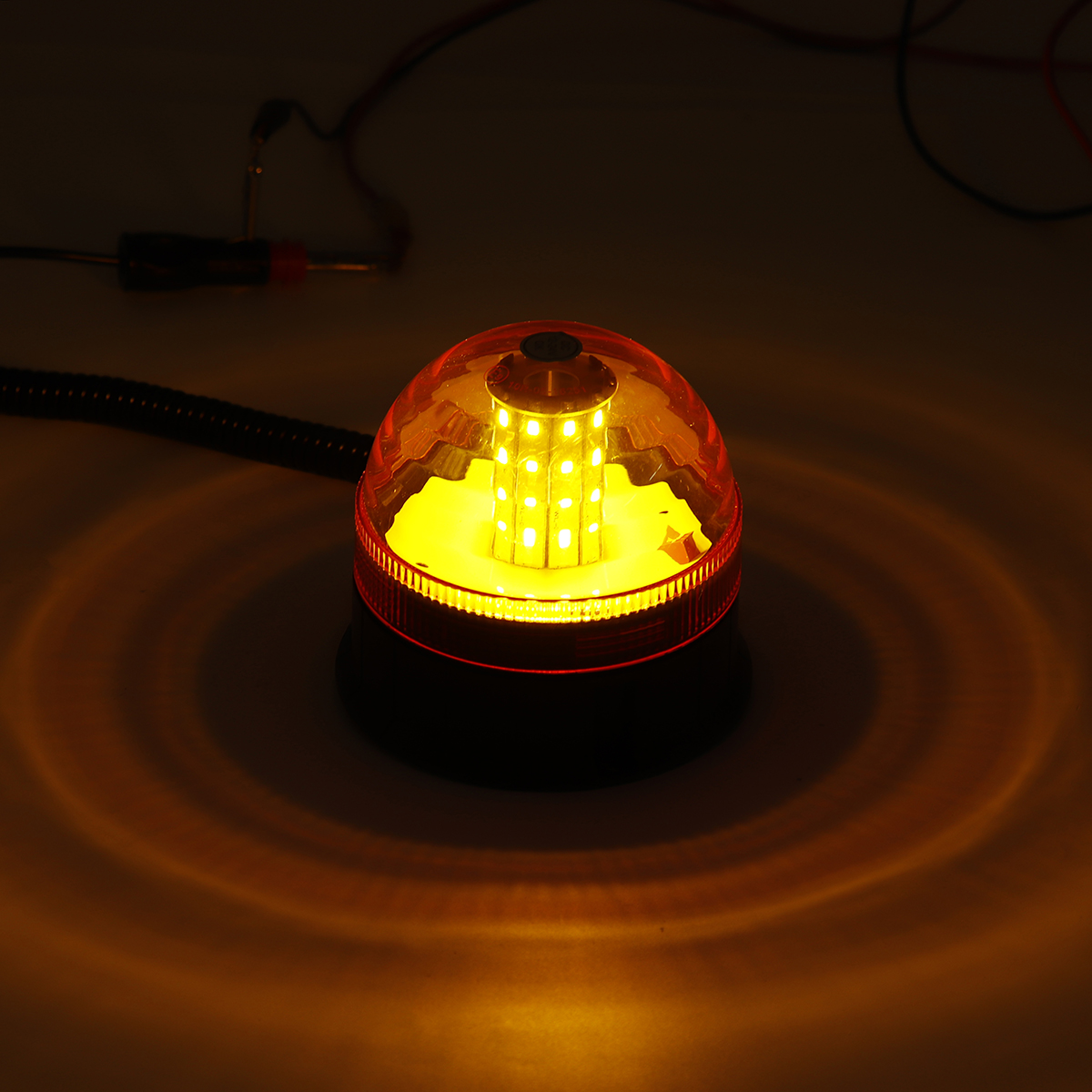 Find DC12-24V 40LED Magnetic Roof Rotating Flash Amber Beacon Strobe Tractor Warning Signal Light for Sale on Gipsybee.com with cryptocurrencies